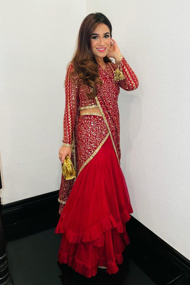 Picture of Shaiyanne Memon In Falak Red